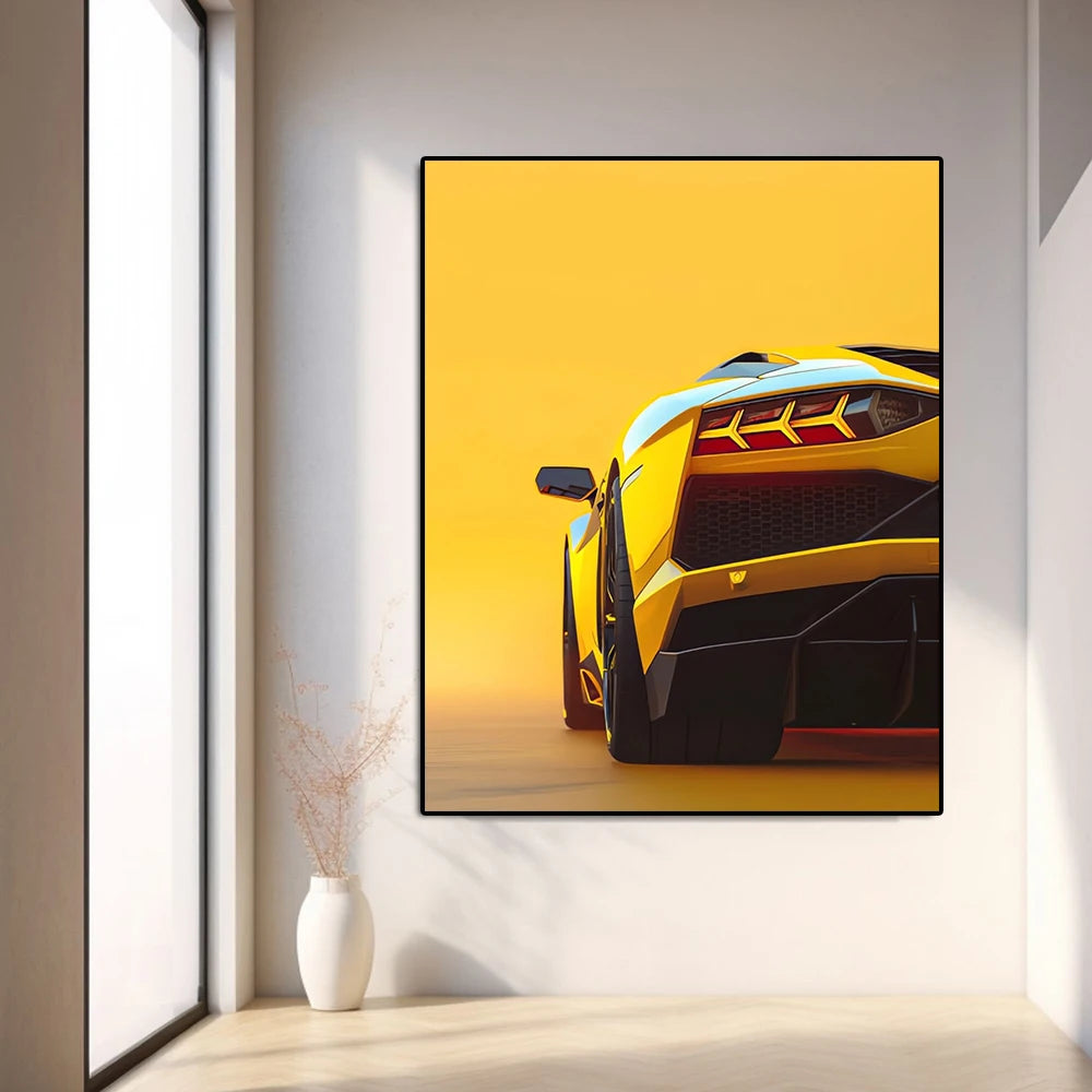 Supercar Abstract HD Colour Canvas Print