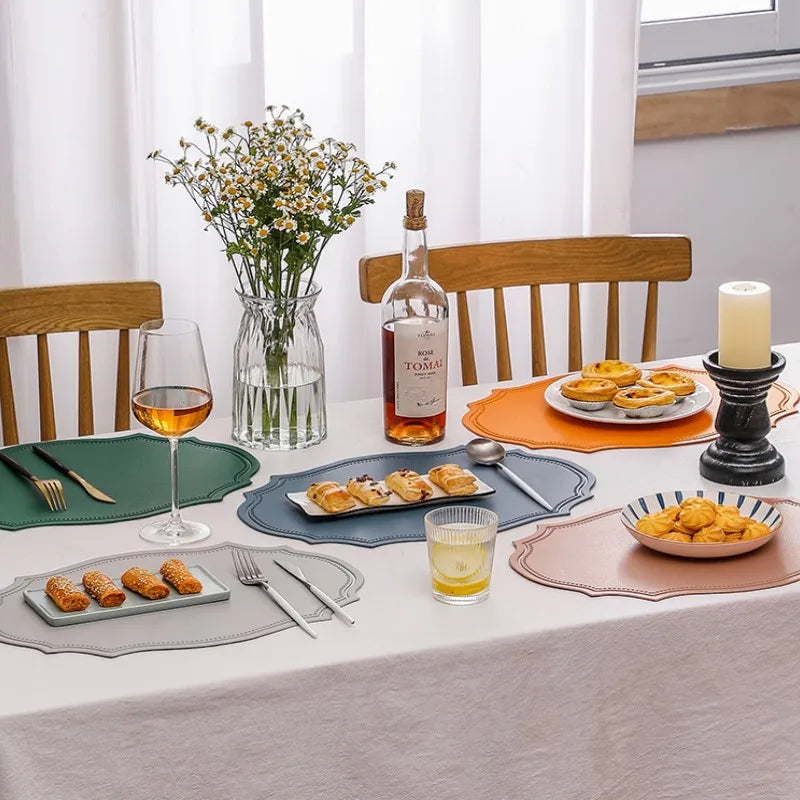 Luxe Leather Dining Placemat Set