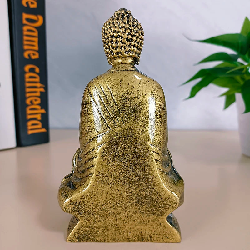14cm Gold Shakya Muni Buddha Sculpture