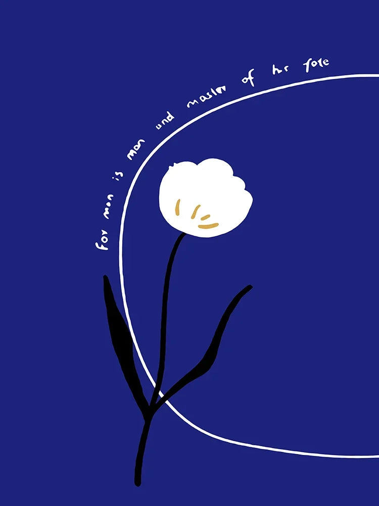 Klein Blue Abstract Art Canvas Prints