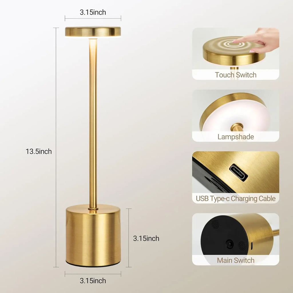 Minimalist LED Touch Rechargeable Lamp