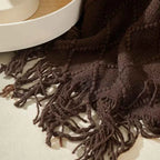 Nordic Solid Casual Blankets Throws Soft Comfortable Knitted Shawl Sofa Blanket Bed End Cover Travel Hotel Decorative Bedspread