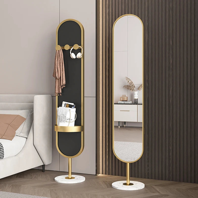 Oval Rotating Floor-Standing Mirror