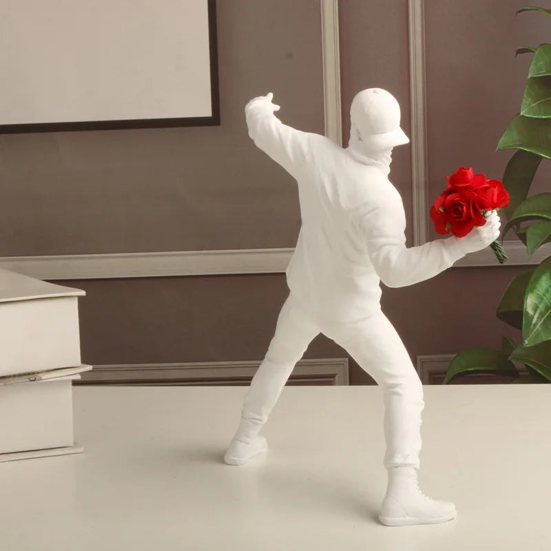 Banksy Flower Thrower Collectible Statue