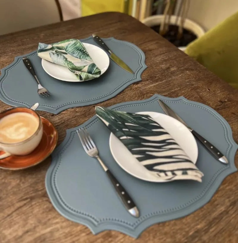 Luxe Leather Dining Placemat Set
