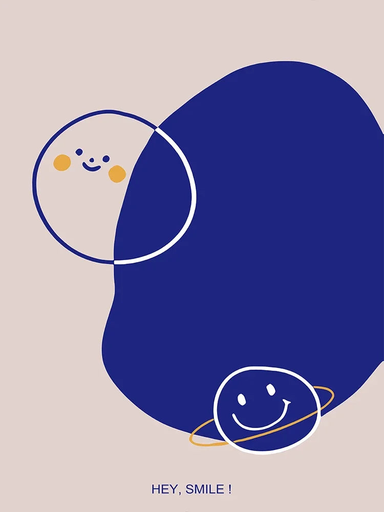 Klein Blue Abstract Art Canvas Prints