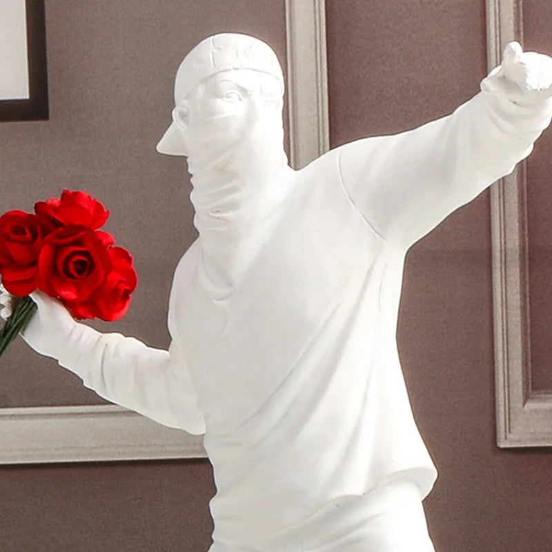 Banksy Flower Thrower Collectible Statue