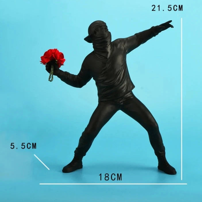 Banksy Flower Thrower Collectible Statue