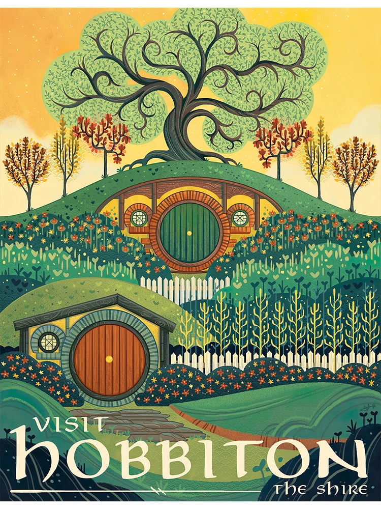 Retro Fantasy Film Kingdom Travel Canvas Prints