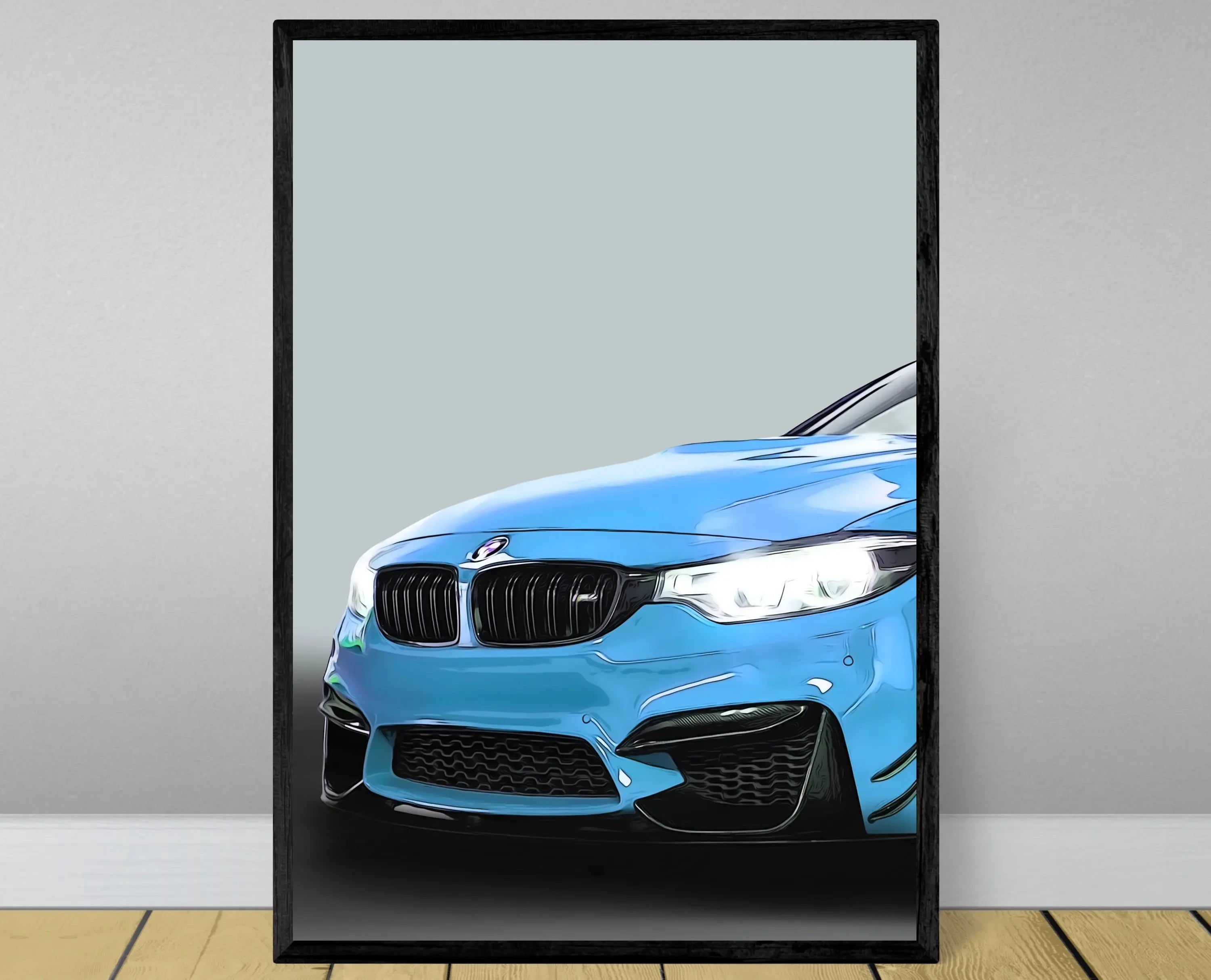 3-Piece BMW M4 F82 Abstract Car Canvas Prints