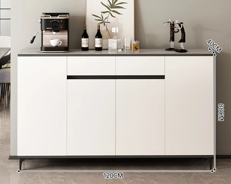 Premium White Nordic Minimalist Cabinet