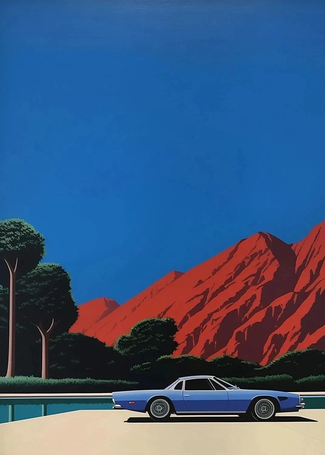 Hiroshi Nagai Inspired Summer Skies Scenic Art Canvas Prints