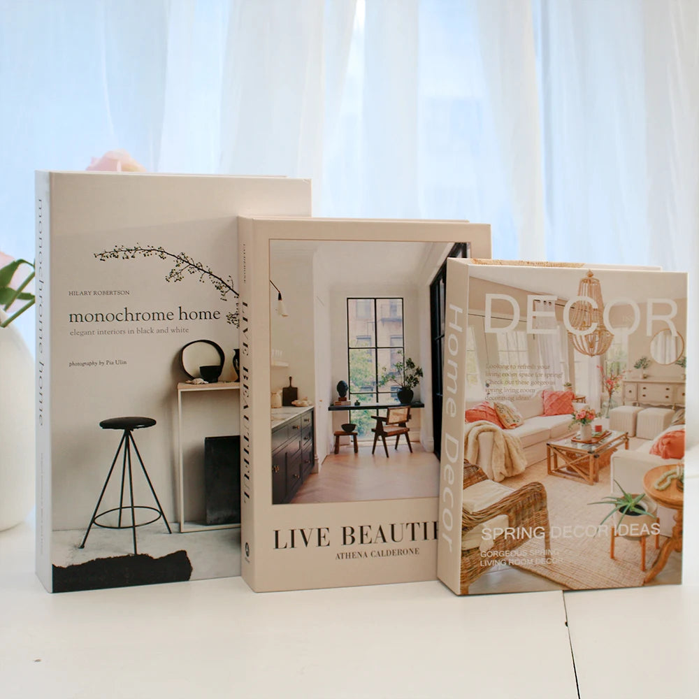 3-Pcs Decor Display/Prop Books Set