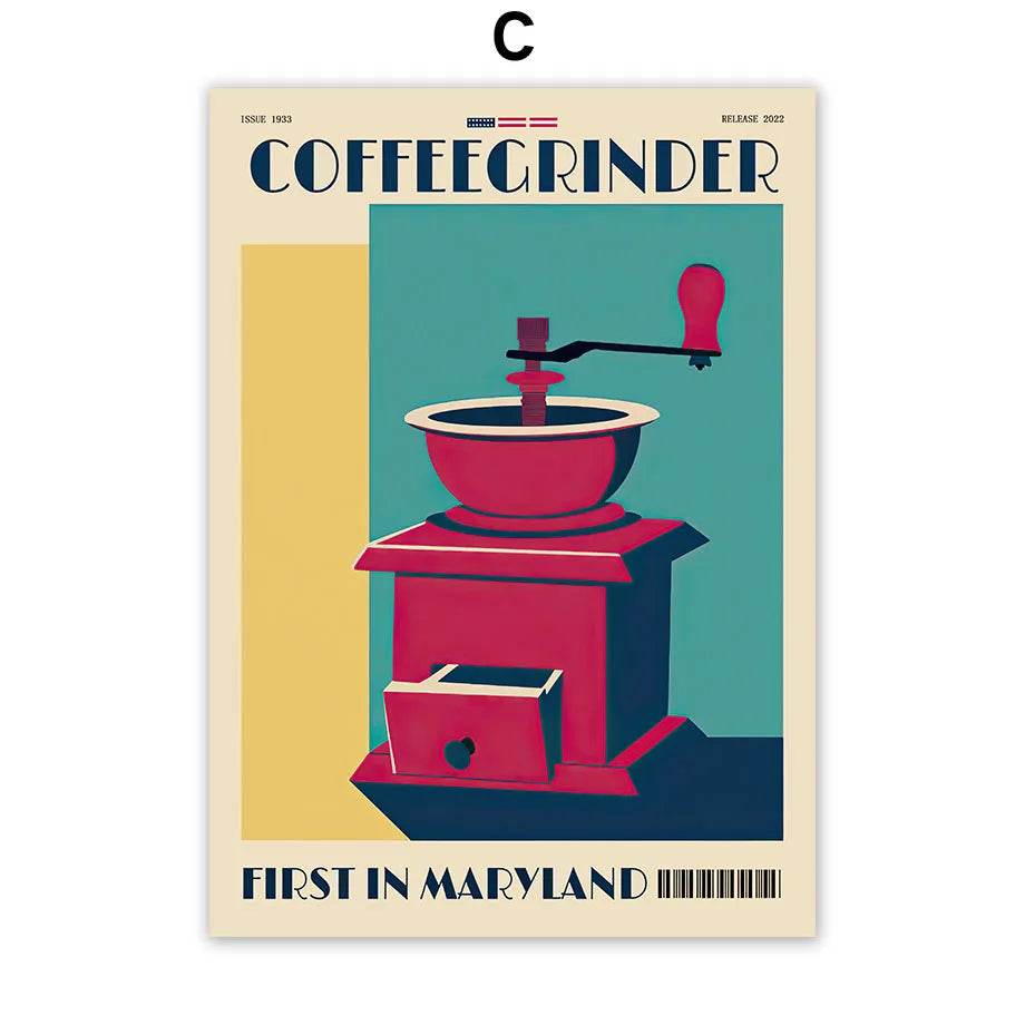 Italian Cafe Espresso Art Canvas Prints