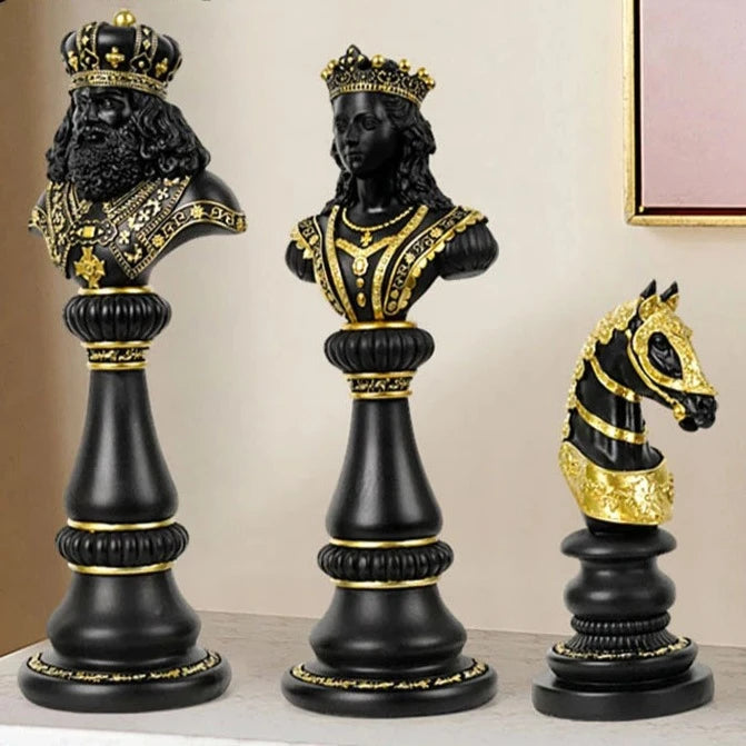 Royal Chess Piece Collection Statue