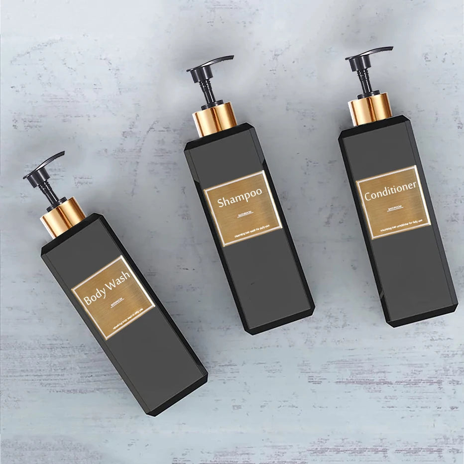 Luxury Gold Label Soap Dispenser Set [3-Pcs]