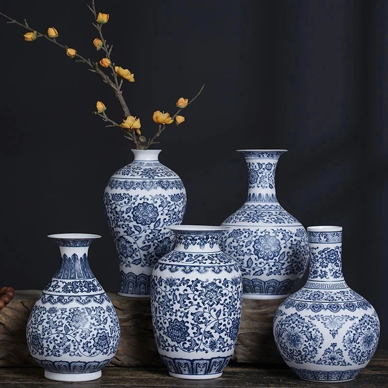 Classic Ceramic Blue & White Vase