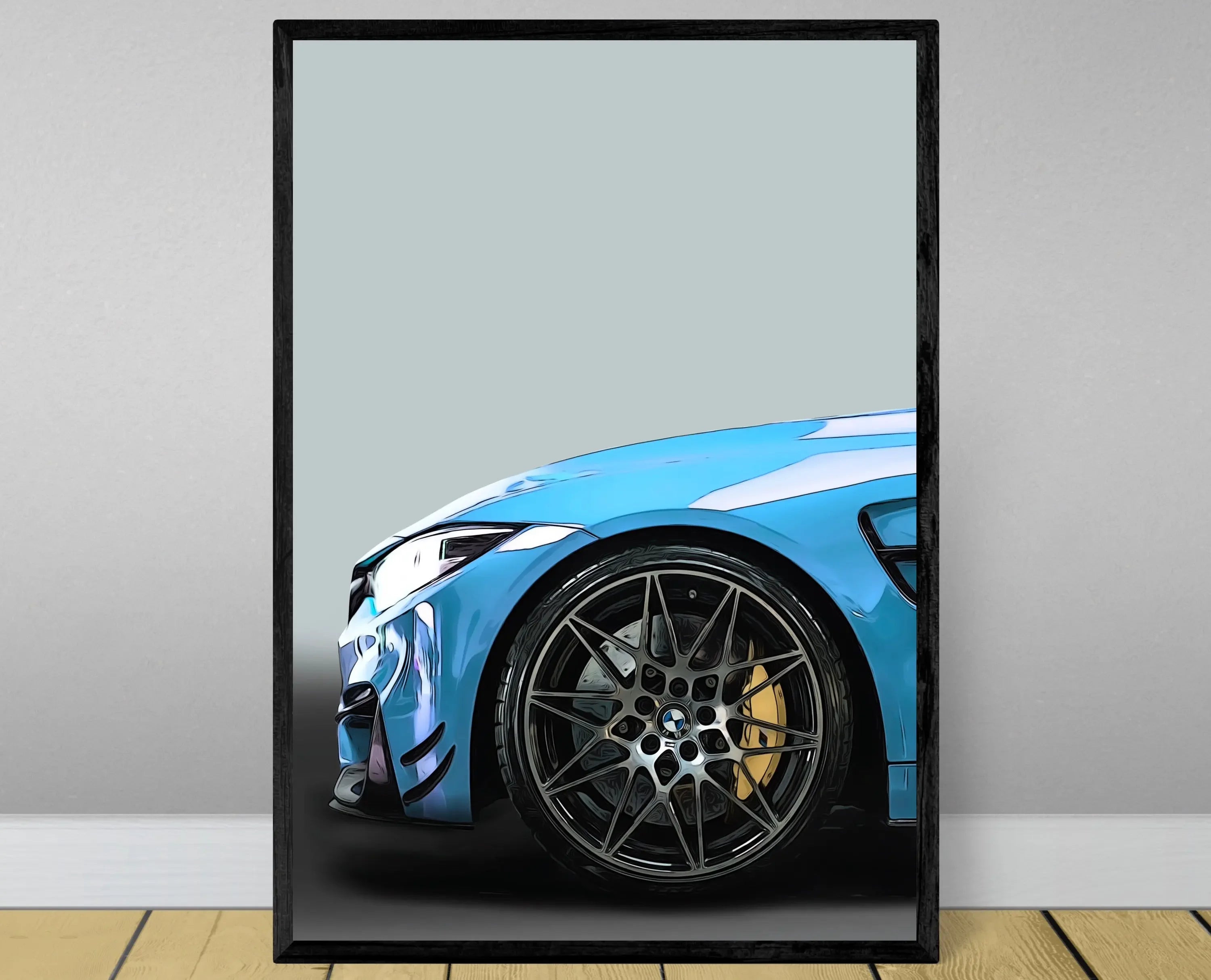 3-Piece BMW M4 F82 Abstract Car Canvas Prints