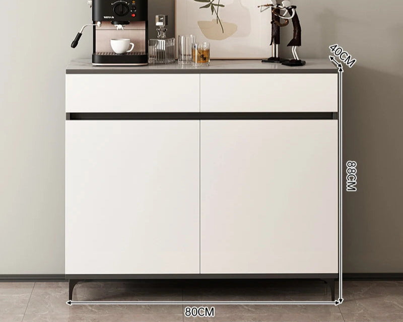 Premium White Nordic Minimalist Cabinet