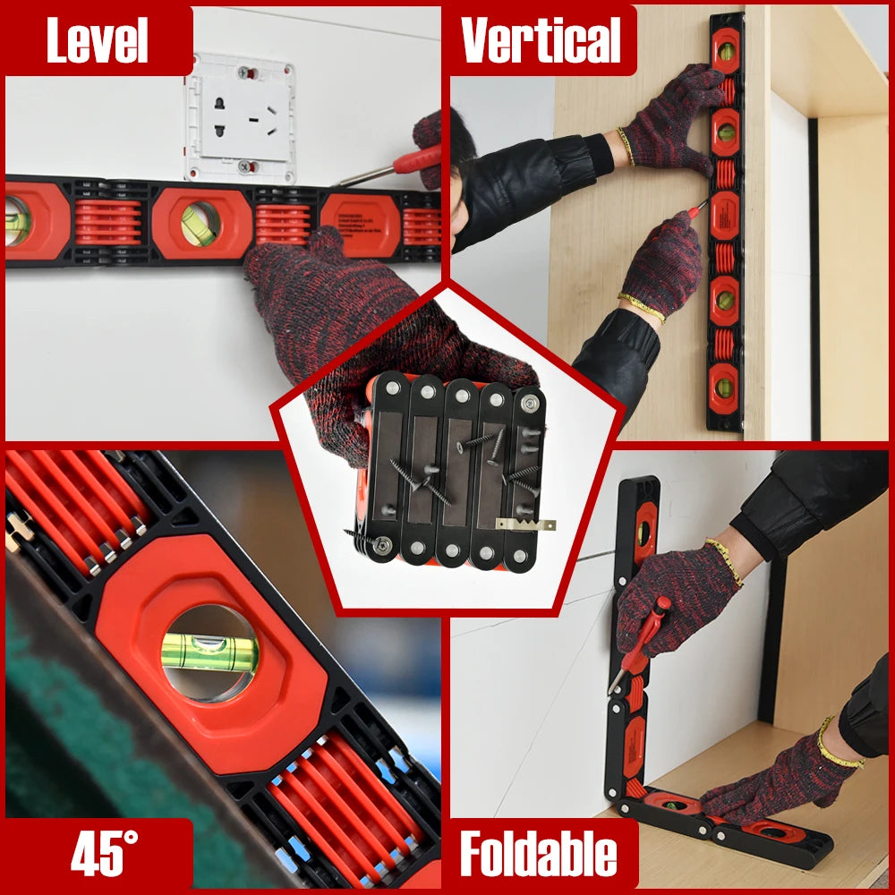 Precision Foldable Spirit Level Ruler - Sleek Surprises