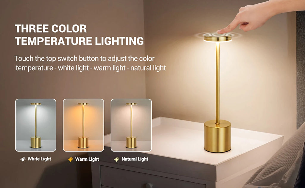 Minimalist LED Touch Rechargeable Lamp