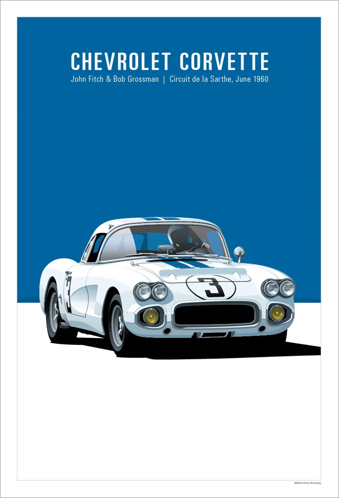 Vintage Racing Bold GT Supercars Art Canvas Prints