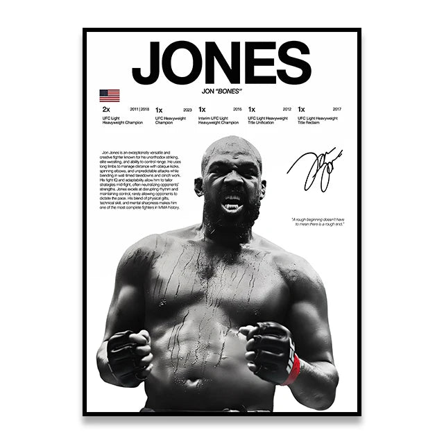 UFC Iconic MMA Legends & Champion Fighters Canvas Prints