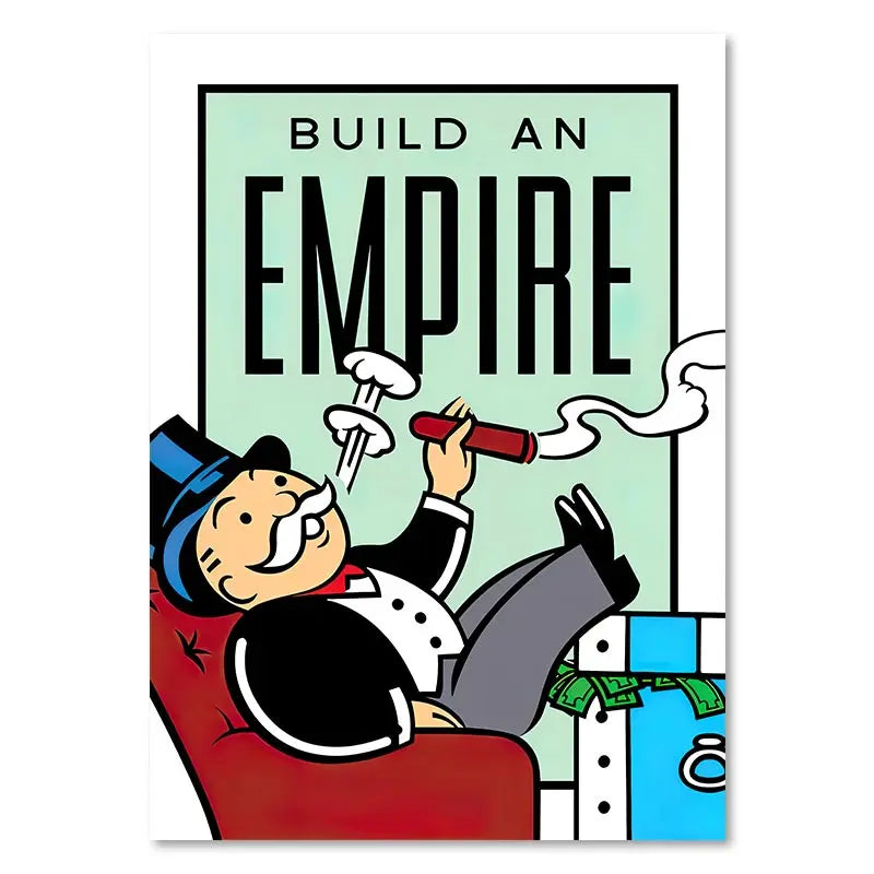 Millionaire Motivational Monopoly Canvas Prints