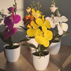 Bonsai Simulated Butterfly Orchid Artificial Potted Plant Desk Dining Table