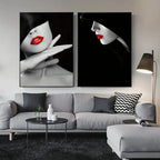3-Piece Amor Rouge Lipstick Canvas Prints
