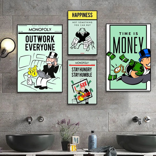 Monopoly Motivational Art Poster