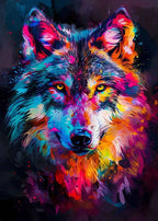Abstract Multicolour Animals Art Canvas Prints