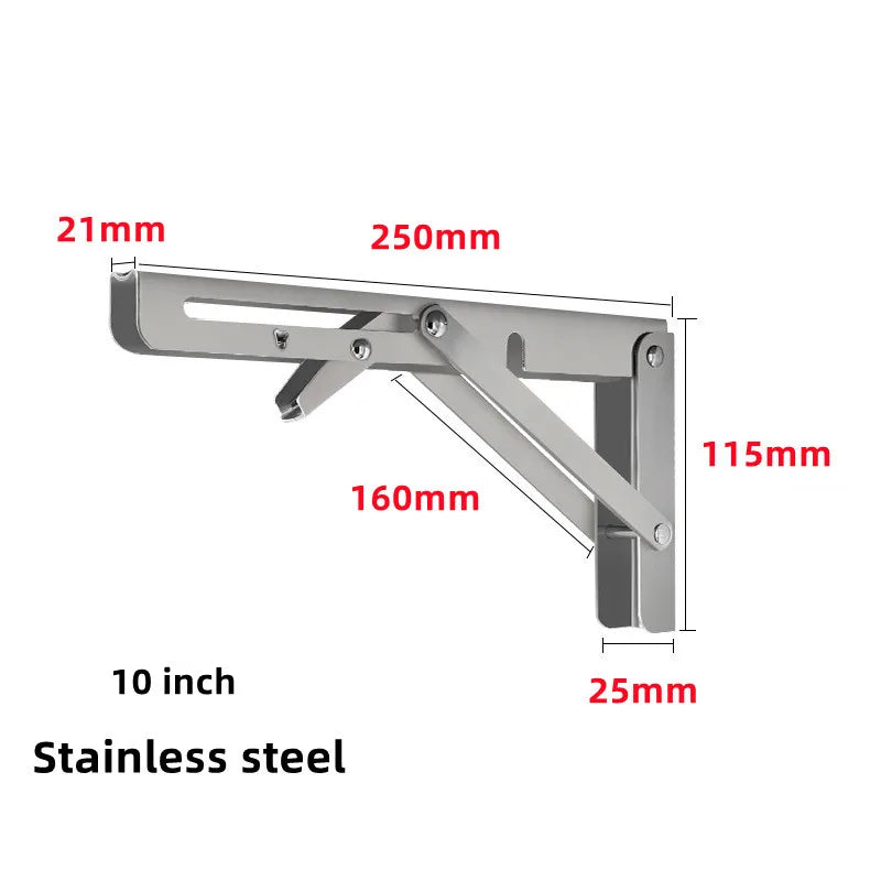 Stainless Steel Folding Shelf Brackets [2-Pcs]