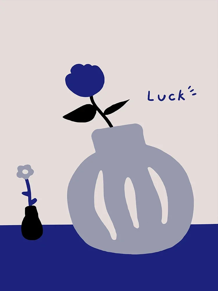 Klein Blue Abstract Art Canvas Prints