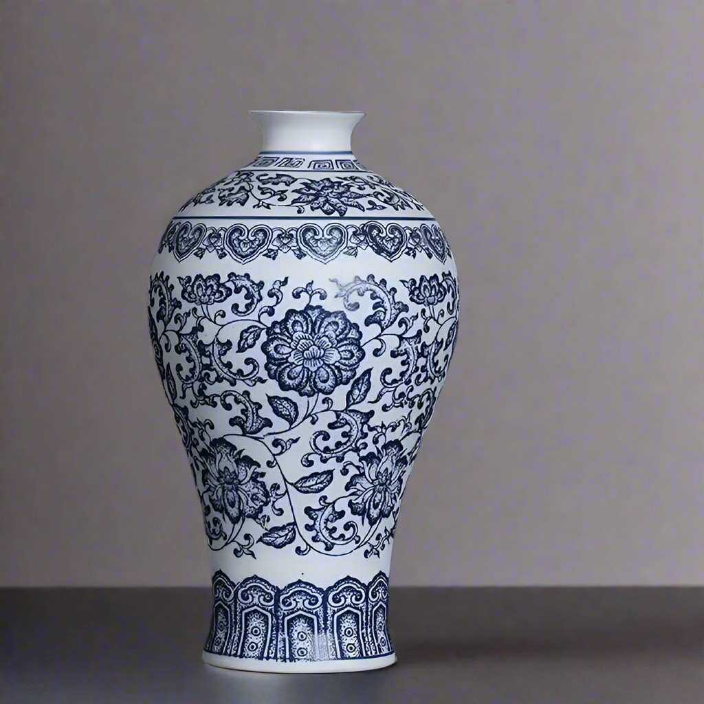Classic Ceramic Blue & White Vase