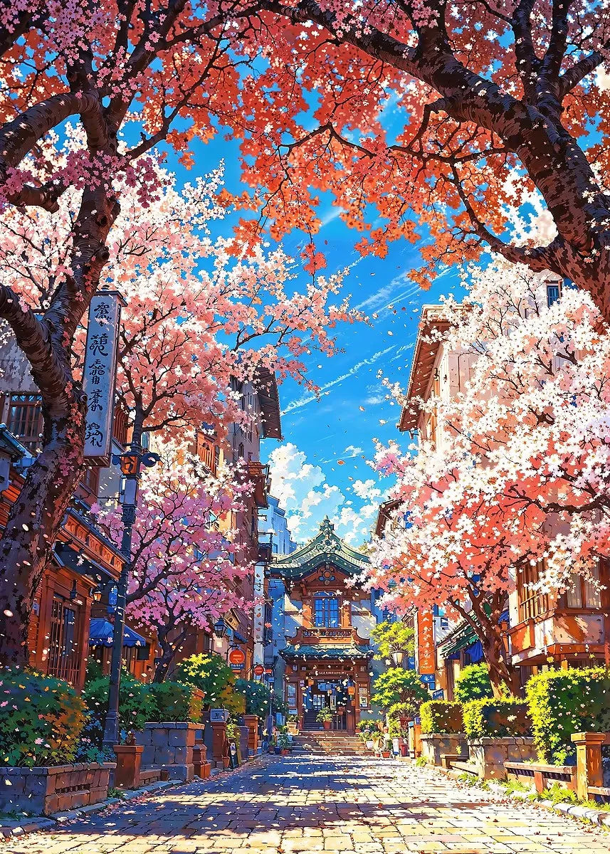 Cherry Blossoms Blooming Canvas Print