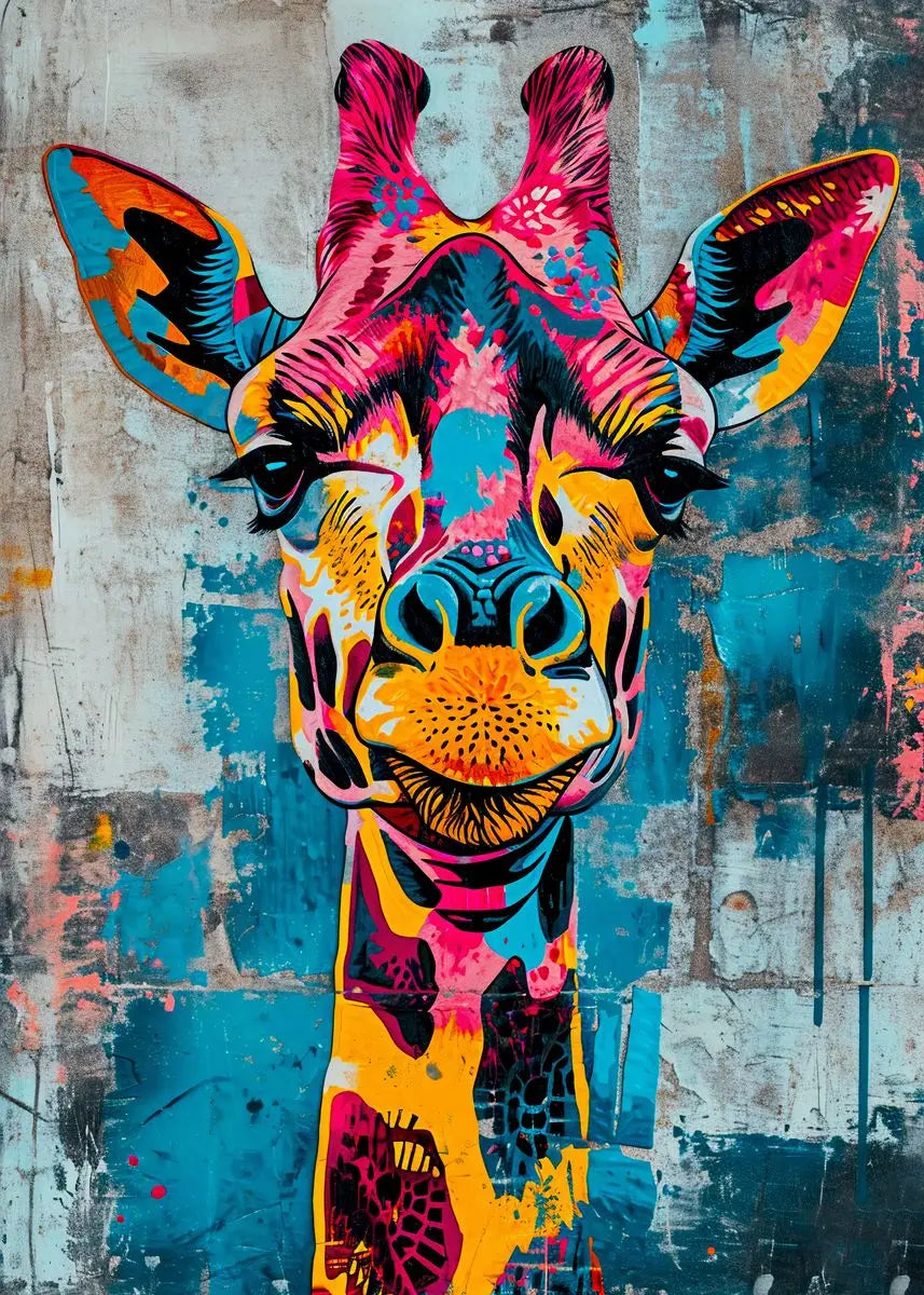 Abstract Multicolour Animals Art Canvas Prints