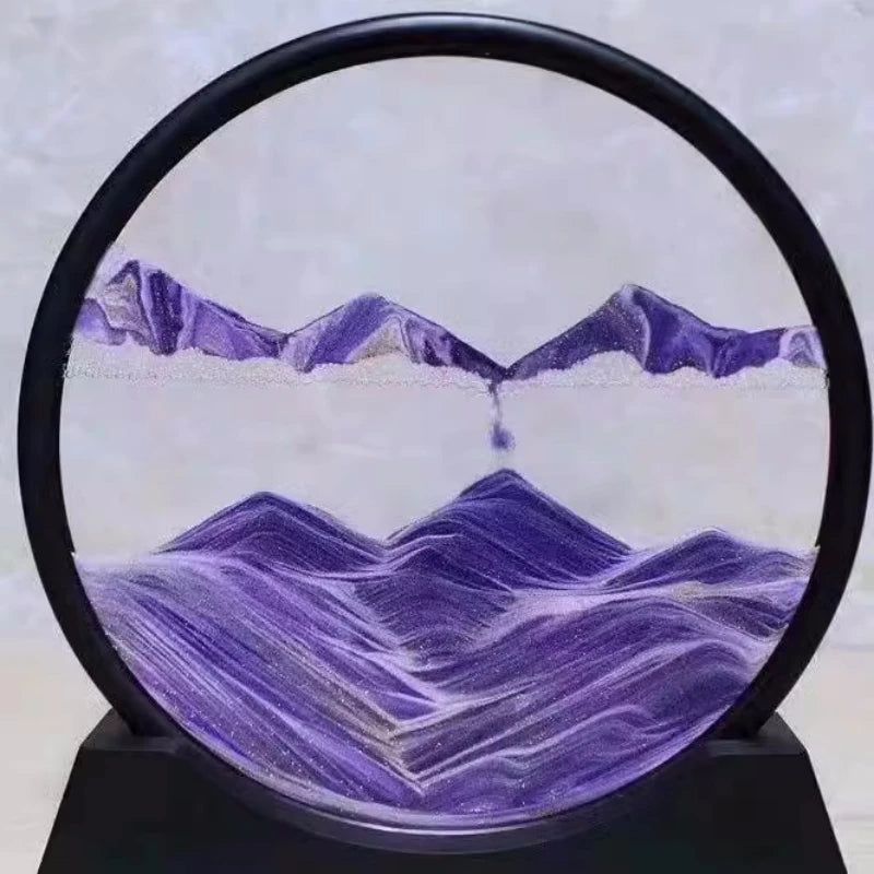3D Circular Sandscape Hourglass