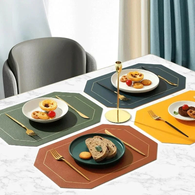 Rectangular Leather Dining Placemats